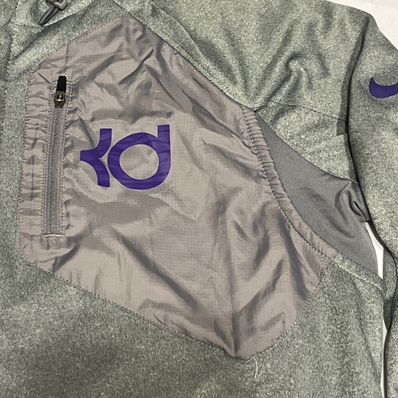 Nike Mens Sz Large "KD" Kevin Durant Gray Purple Dri-Fit Full-Zip Jacket - Picture 6 of 10